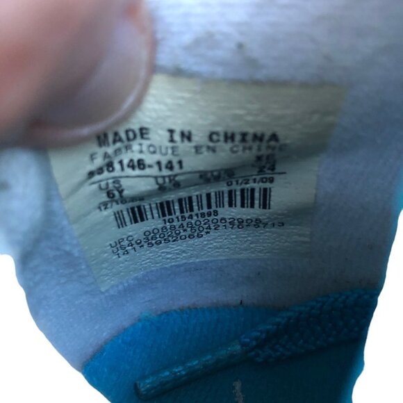 RARE 2008 Nike Air Jordan 1 Phat Low White Laser Blue Polka Size 6 - Picture 10 of 16